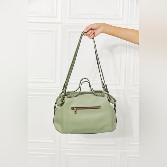 Nicole Lee USA Evolve Vegan Leather Handbag with Lazer Cut Flowers Floral - Picture 4 of 16